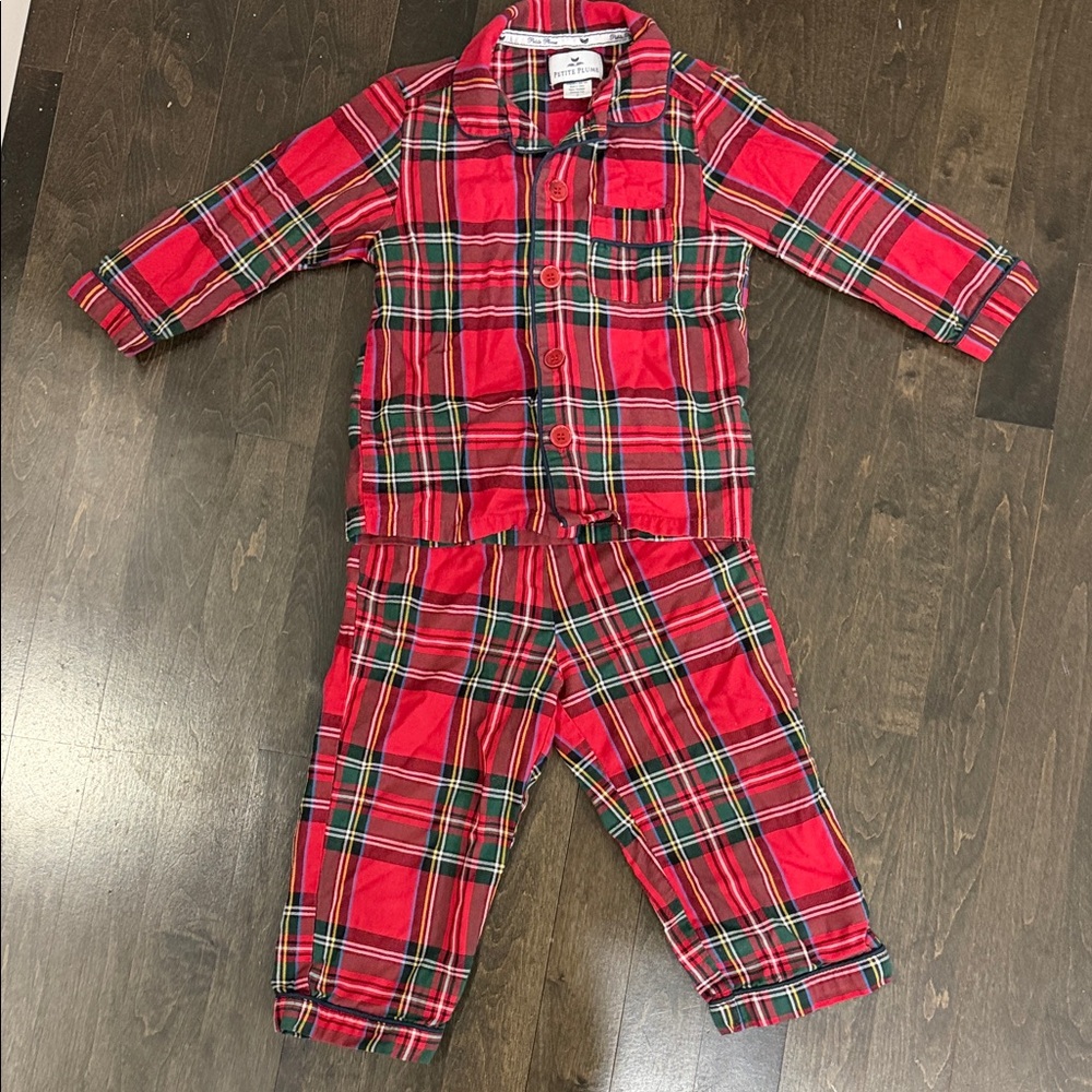 Plaid Red Kids Pajamas